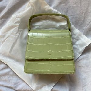 JW Pei Mint Croc Purse